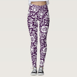 William Morris Mallow Bloem Vintage Ontwerp Leggings