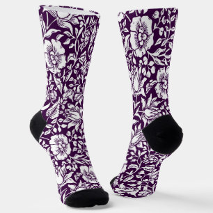 William Morris Mallow Bloem Vintage Ontwerp Sokken