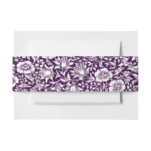 William Morris Mallow Bloem Vintage Ontwerp Uitnodigingen Wikkel