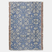 William Morris Mallow Bloemen Bloemen Bloemen Blau Deken (Voorkant Verticaal)