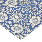 William Morris Mallow Bloemen Bloemen Bloemen Blau Lange Tafelloper (Hoek)