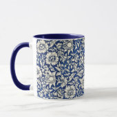 William Morris Mallow Bloemen Bloemen Bloemen Blau Mok (Links)