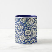 William Morris Mallow Bloemen Bloemen Bloemen Blau Mok (Midden)