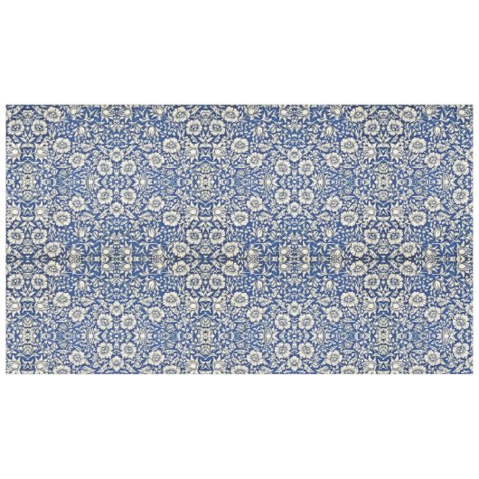 William Morris Mallow Bloemen Bloemen Bloemen Blau Tafelkleed (Voorkant (Horizontaal))