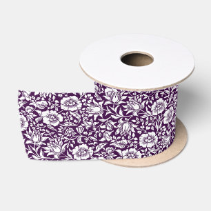 William Morris Mallow Bloemrijke Vintage Ontwerp Satijnen Lint