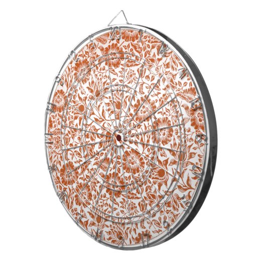 William Morris Mallow Floral Wallpaper Design Dartbord (Voorkant Rechts)