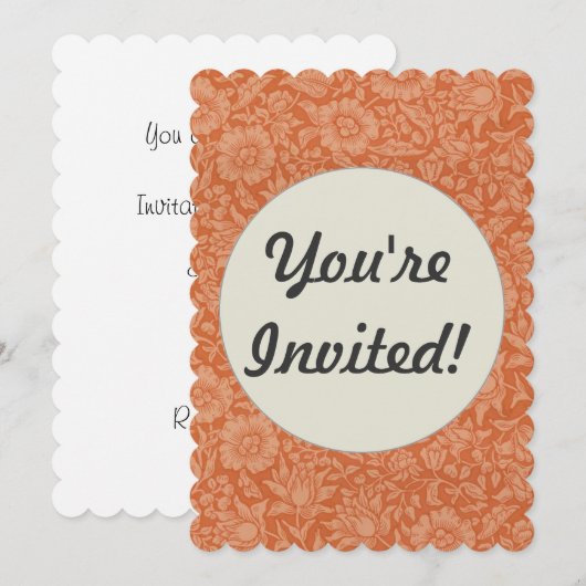 William Morris Mallow Floral Wallpaper Design Kaart (Voorkant / Achterkant)