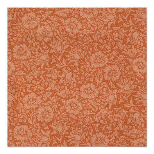 William Morris Mallow Floral Wallpaper Design Perfect Poster (Voorkant)