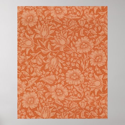 William Morris Mallow Floral Wallpaper Design Poster (Voorkant)