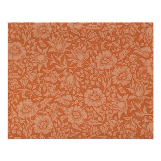 William Morris Mallow Floral Wallpaper Design Poster (Voorkant)
