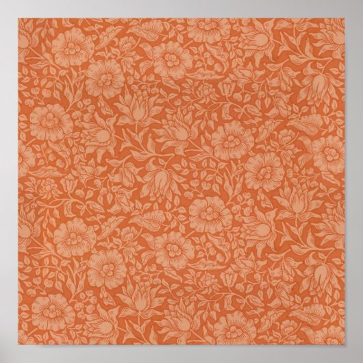 William Morris Mallow Floral Wallpaper Design Poster (Voorkant)