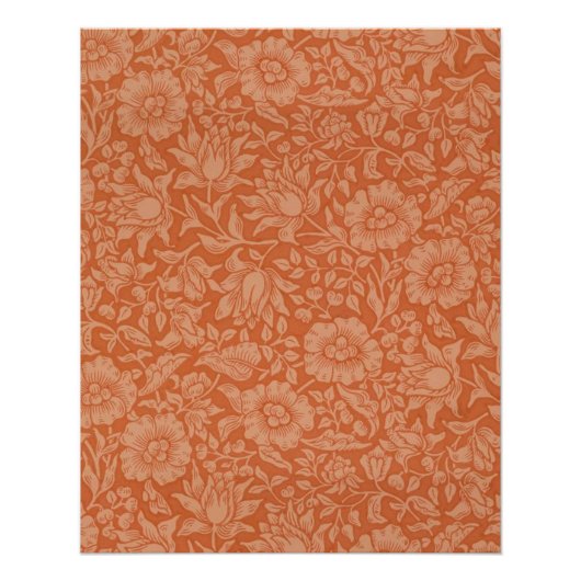 William Morris Mallow Floral Wallpaper Design Poster (Voorkant)