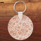 William Morris Mallow Floral Wallpaper Design Sleutelhanger (Voorkant)