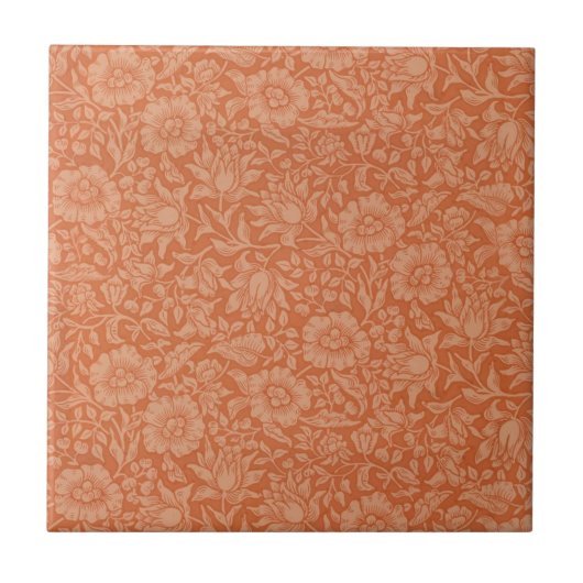 William Morris Mallow Floral Wallpaper Design Tegeltje (Voorkant)