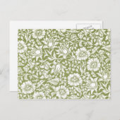 William Morris Mallow Green Pattern Briefkaart (Voorkant / Achterkant)