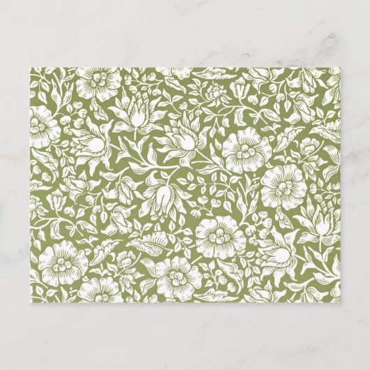William Morris Mallow Green Pattern Briefkaart (Voorkant)
