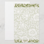 William Morris Mallow Green Pattern Briefpapier (Voorkant / Achterkant)