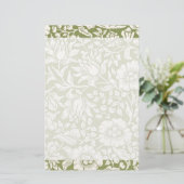 William Morris Mallow Green Pattern Briefpapier (Staand voorkant)