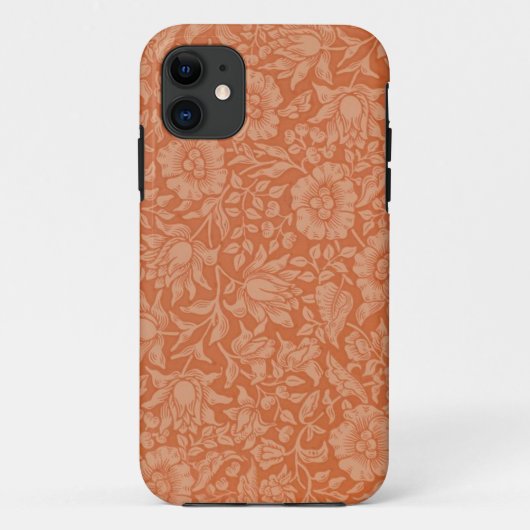 William Morris Mallow Patroon: Terracotta Bloemen Case-Mate iPhone Case (Achterkant)