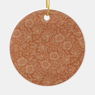 William Morris Mallow Patroon: Terracotta Bloemen Keramisch Ornament