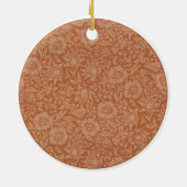William Morris Mallow Patroon: Terracotta Bloemen Keramisch Ornament (Achterkant)