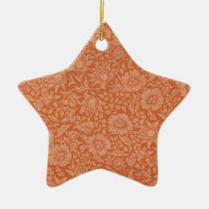 William Morris Mallow Patroon: Terracotta Bloemen Keramisch Ornament