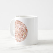 William Morris Mallow Patroon: Terracotta Bloemen Koffiemok (Voorkant links)