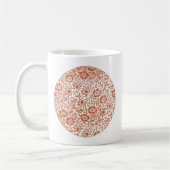 William Morris Mallow Patroon: Terracotta Bloemen Koffiemok (Links)