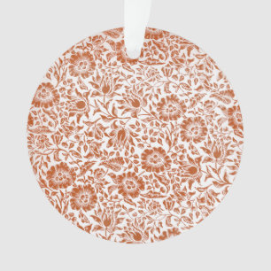 William Morris Mallow Patroon: Terracotta Bloemen Ornament