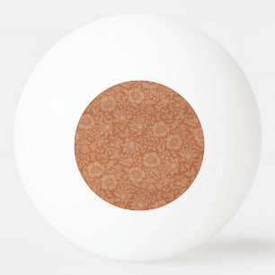 William Morris Mallow Patroon: Terracotta Bloemen Pingpongbal