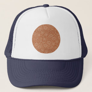 William Morris Mallow Patroon: Terracotta Bloemen Trucker Pet