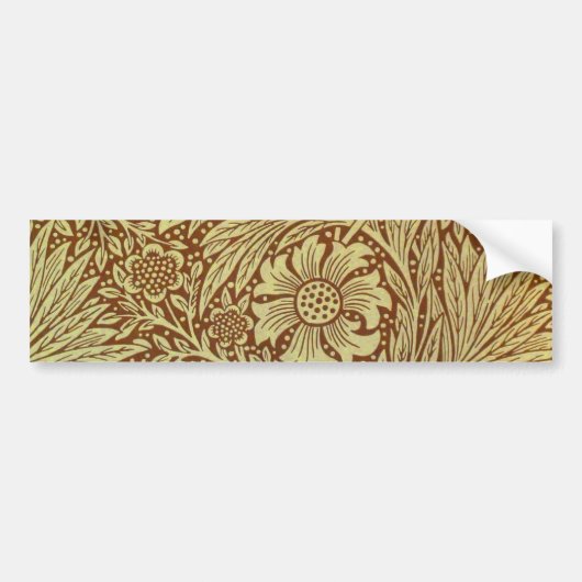 William Morris Marigold Antiek Bloemmotief Bumpersticker (Voorkant)