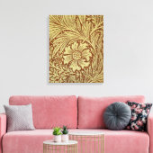 William Morris Marigold Antiek Bloemmotief Canvas Afdruk (Insitu (Woonkamer))