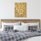 William Morris Marigold Antiek Bloemmotief Canvas Afdruk (Insitu (Slaapkamer))