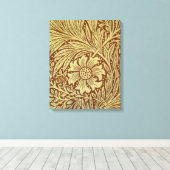 William Morris Marigold Antiek Bloemmotief Canvas Afdruk (Insitu (Houten vloer))