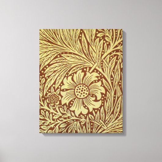 William Morris Marigold Antiek Bloemmotief Canvas Afdruk (Voorkant)
