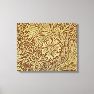 William Morris Marigold Antiek Bloemmotief Canvas Afdruk