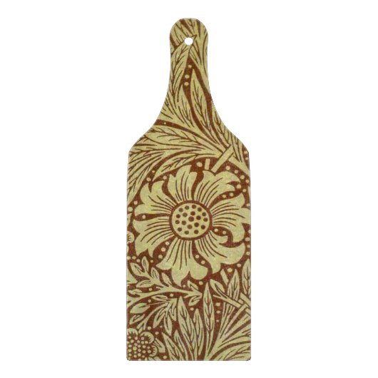 William Morris Marigold Antiek Bloemmotief Snijplank (Voorkant)