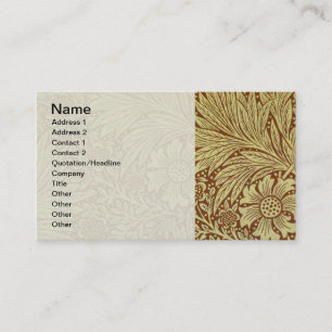 William Morris Marigold Antiek Bloemmotief Visitekaartje