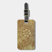 William Morris Marigold Antiek Bloempatroon Bagagelabel (Voorkant verticaal)