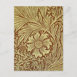 William Morris Marigold Antiek Bloempatroon Briefkaart