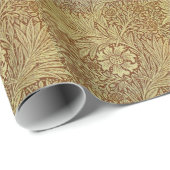 William Morris Marigold Antiek Bloempatroon Cadeaupapier (Rol Hoek)