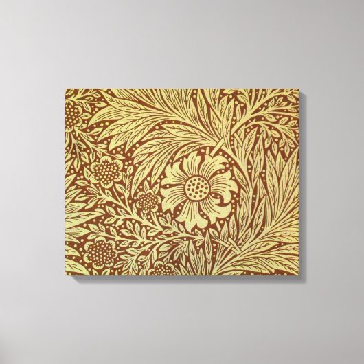 William Morris Marigold Antiek Bloempatroon Canvas Afdruk (Voorkant)