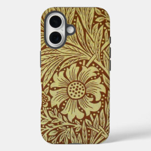 William Morris Marigold Antiek Bloempatroon iPhone 16 Hoesje