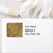 William Morris Marigold Antiek Bloempatroon Etiket (Insitu)