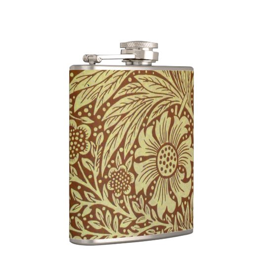 William Morris Marigold Antiek Bloempatroon Heupfles (Rechts)