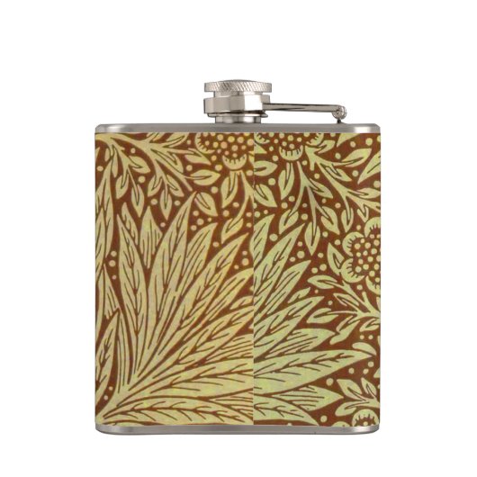 William Morris Marigold Antiek Bloempatroon Heupfles (Achterkant)