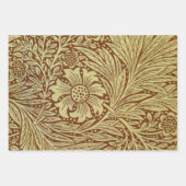 William Morris Marigold Antiek Bloempatroon Inpakpapier Vel (Voorkant)