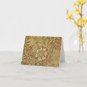 William Morris Marigold Antiek Bloempatroon Kaart (Gele Bloem)