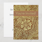 William Morris Marigold Antiek Bloempatroon Kaart (Voorkant / Achterkant)
